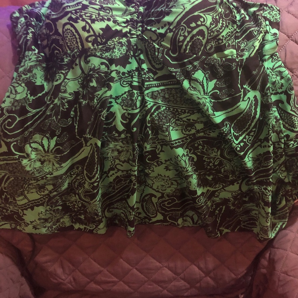 Swimsuit green and black